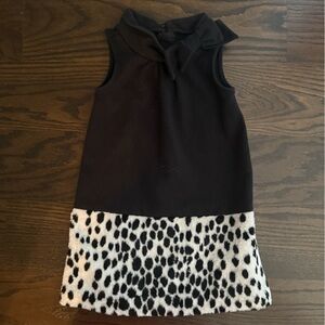 Janie and Jack 2T Black and White Sleeveless Dress with Bow